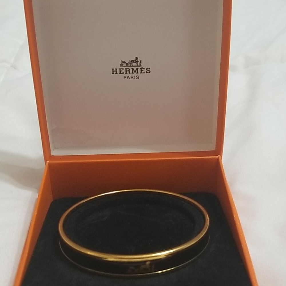 Pre owned  vintage  Hermes  enamel  bracelet - Picture 3 of 8